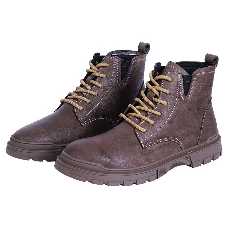 Factory Sale Men Leather Boots Ultra Light And Wear-Resistant Outdoor Martin Boots