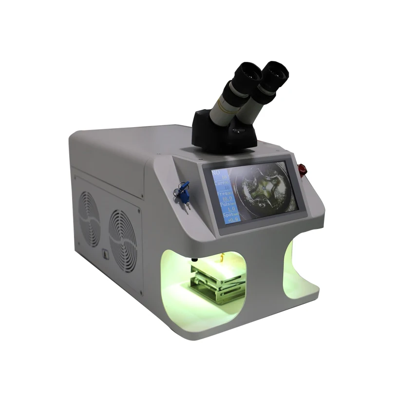 small desktop size women jewelry spot welding sets machine factory price 100j yag dental goldsmith metal with ccd camera