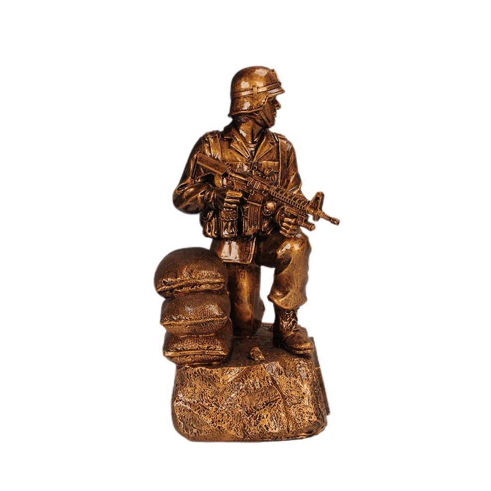resin polyresin soldier trophy awards military trophy awards sculpture craft