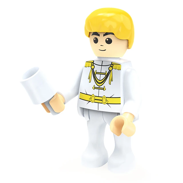  COGO 3D пластиковая принцесса и принц свидание в розовом замке с фигурками строительные блоки