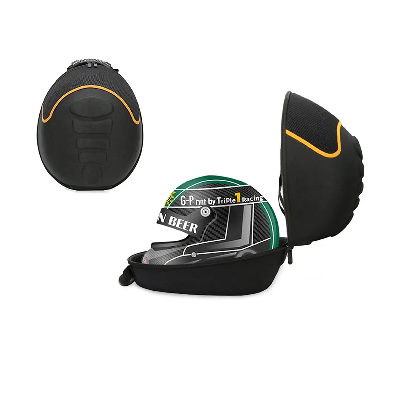 Motorcycle Helmet Hard Bag with Foam Padding Portable EVA Hard Shell Full Biking Helmet Storage Case Custom Helmet Shape Case