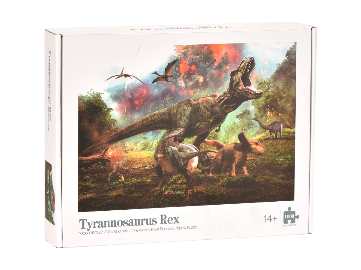 1000 PCS Animals Painting Paper Cardboard Puzzle Toys Jurassic Dinosaur Shape Jigsaw Puzzle Game