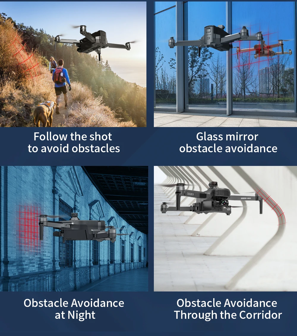 3000M RC Distance 26 Minutes Flying Time EVO EIS RTS GPS 5G Video 3400mAh Battery SG908 Brushless Motor 3 Axis 4K Camera Drone