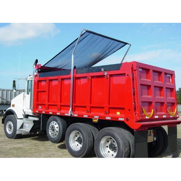 Trailer mesh flip tarps dump truck tarp system