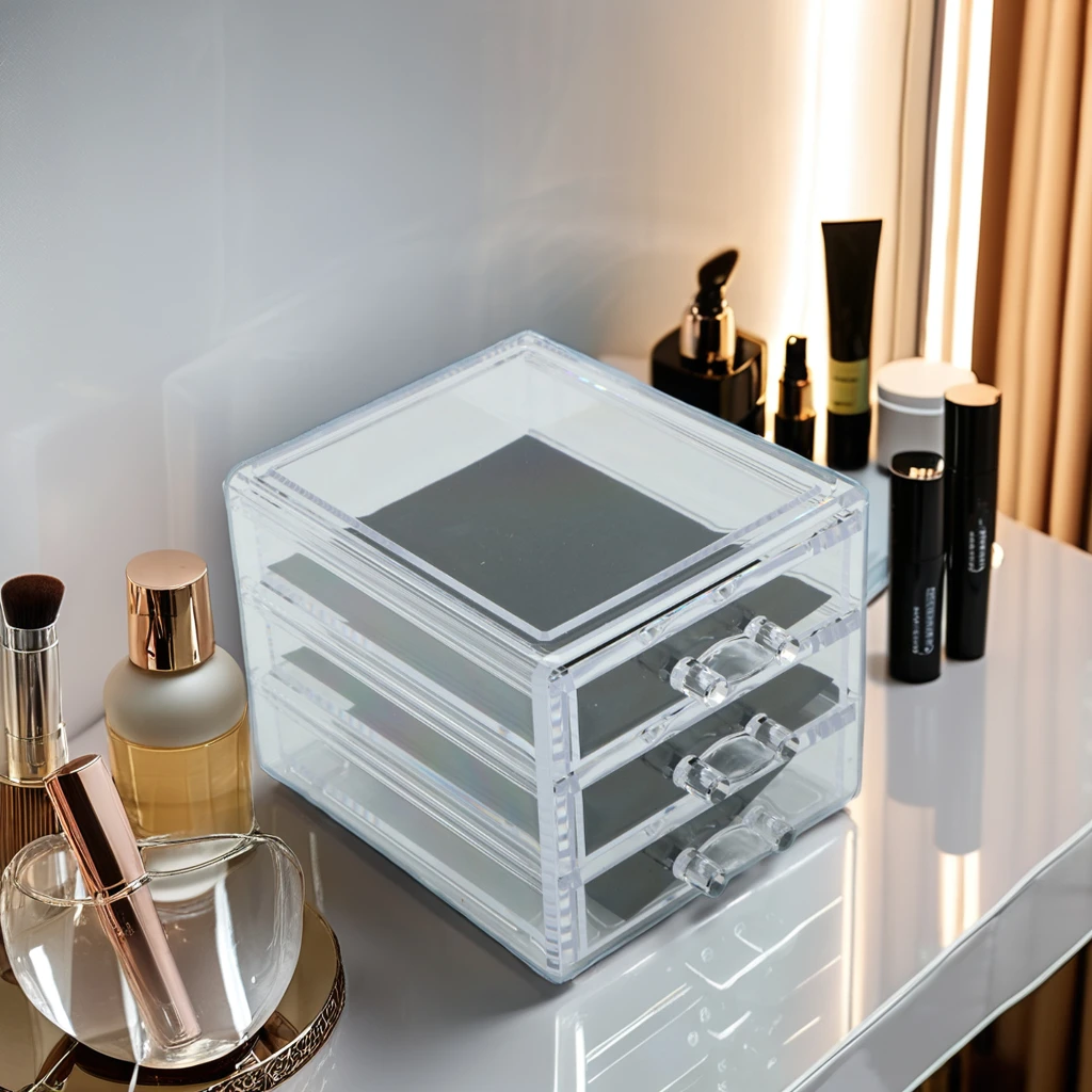 Make up box Clear Cosmetic Organizer Vanity Storage Display Box