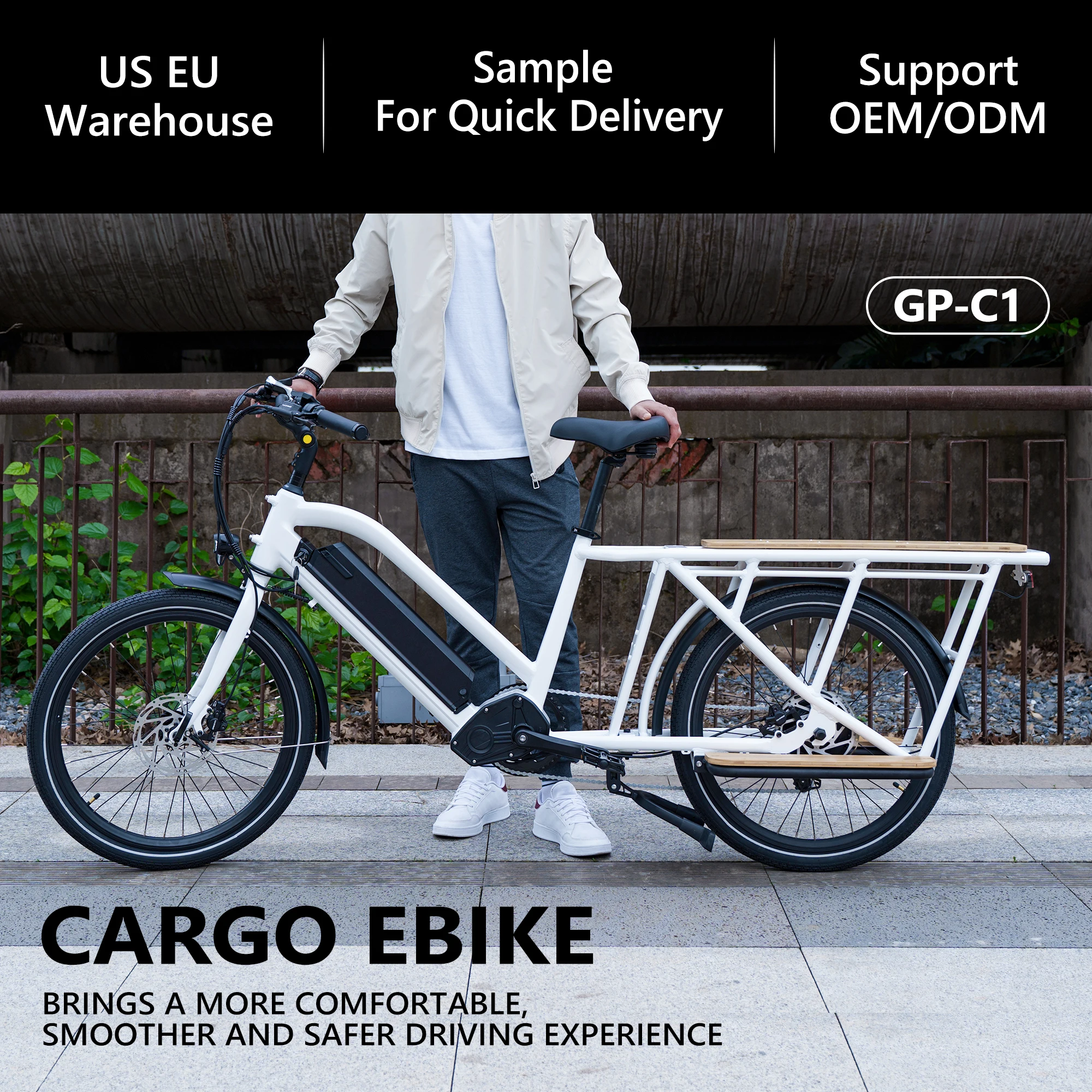 GreenPedel long range cargo ebike aluminum alloy frame ebike 36v 500w electric cargo bicycle for adult