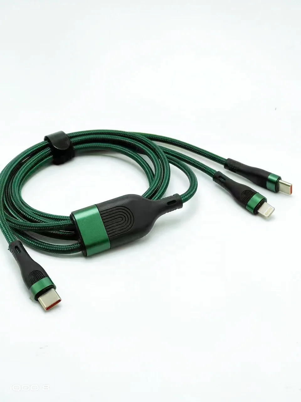 100W 2 in 1 Usb Cable  C to C  8PIN Type C Fast Charging Cable Data Transmission For Mobile Phone Tablet Computer