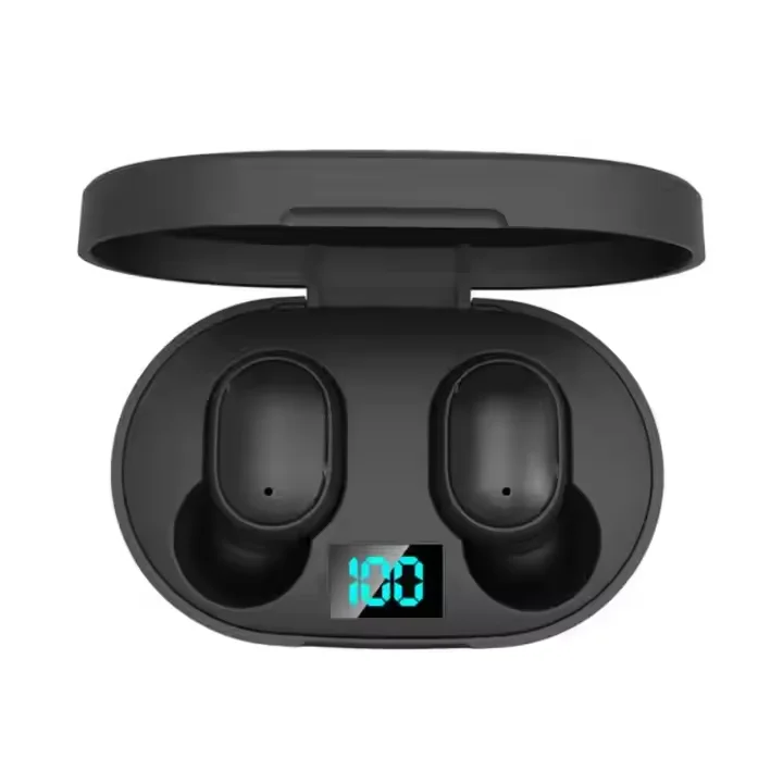 E6s TWS Earbuds & Headphones Digital Power Display ENC ANC Wireless with Noise Cancelling Air Buds