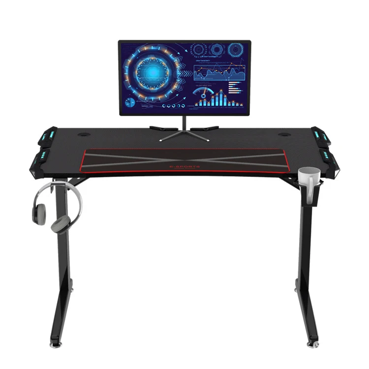 Travelcool Fashion Cool RGB Gaming Table Competitive Hotel Gaming Table Carbon Fiber Texture Anchor Computer Table