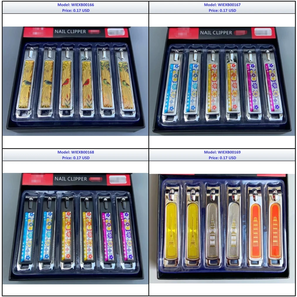 Nail Trimmers Wholesale 12pcs/box Manicure Set Pedicure Care Tools Popular Professional Gold Metal Alloy Nail Clipper Kit