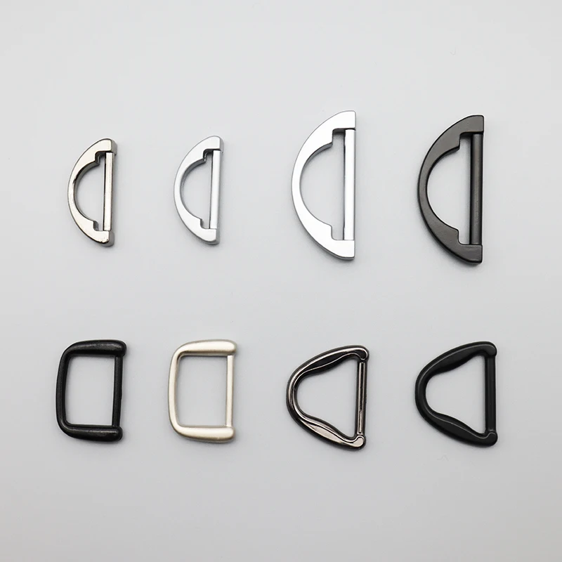 D Metal Half Ring Buckle 25mm Size Belt with D Key Chain Alloy Zinc Buckle for Bags Garments Horseshoe Buckle Accessories