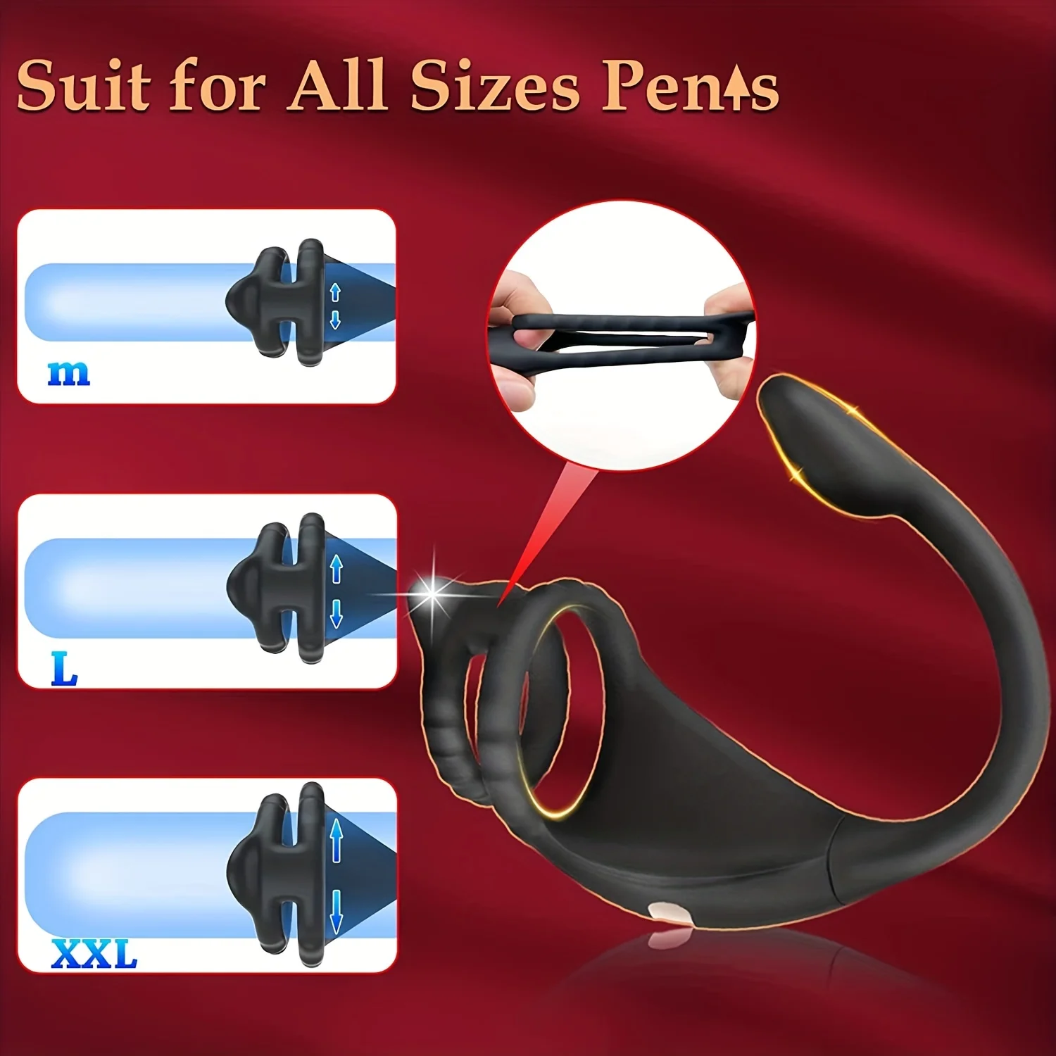 AAV Wireless Remote Control Prostate Massager Anal Plug Vibrator Sperm Lock Ring Delay Ejaculation Trainer Penis Ring for Men
