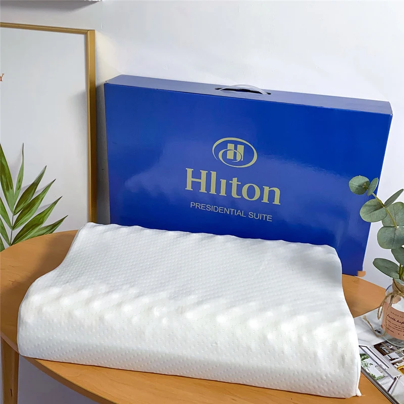Hotel Natural Latex Memory Cotton Knitting Fabric Orthopedic Pillow Fit to the Cervical Spine
