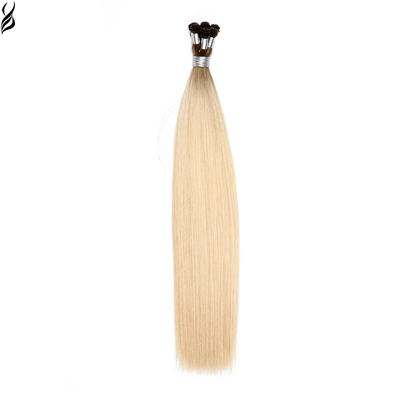 YADING Hand Tied Extensions  R8-60 Blonde 100% Raw  Human hair Double Drawn Cuticle Aligned Virgin Hair invisible wefts
