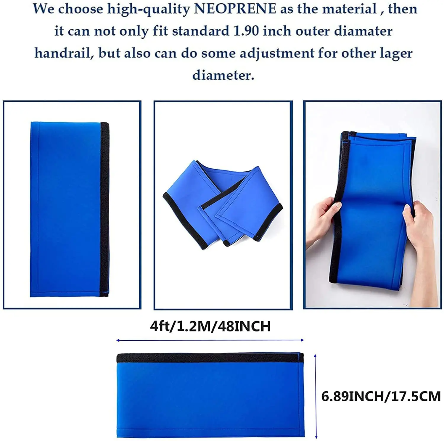 Royal Blue Swimming Pool Hand Rail Cover