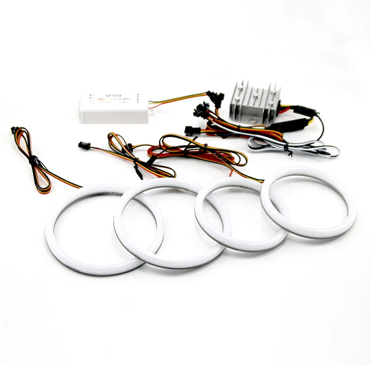 Мягкий свет с х/б чехлом rgbw с входным напряжением в погоне за ангельские глаза гало кольца 70 мм 80 мм 90 мм 100 мм 120 мм 140mm160mm