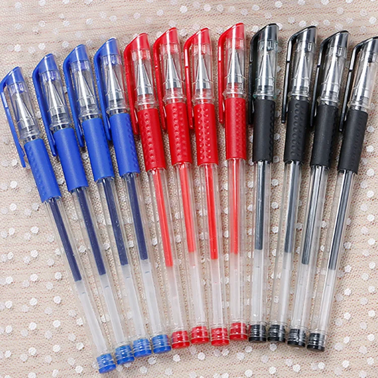 Wholesale Cheap Plastic Signature Gel Pens Gift Advertising Pens Refillable Stationery 0.5 mm Ink Gel Pens