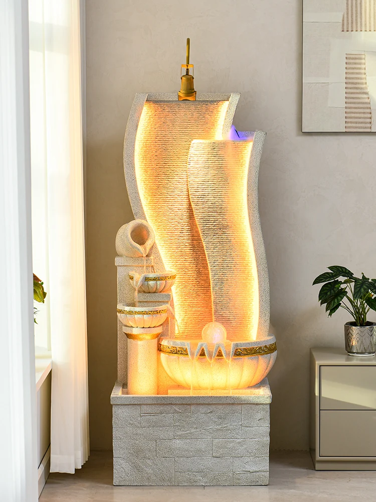 Home Decor Luxury Fiberglass European Style Humidifier Decorative Ornaments Fish Tanks Water Features Smoking Fountain Sculpture