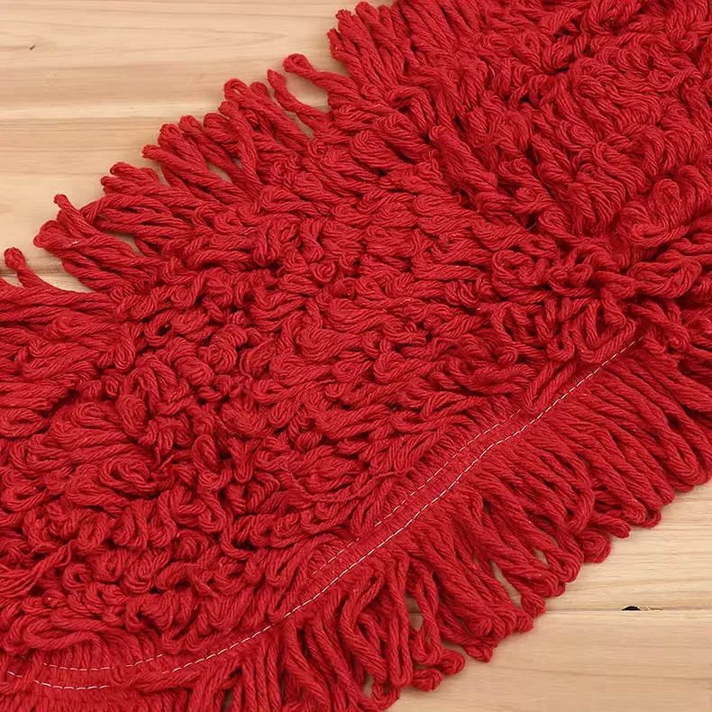 High Quality Red Oil Flat Mop Replacement Cloth Customizable Hot Sale in Korea Refill for Cotton Yarn Tube Mop Head