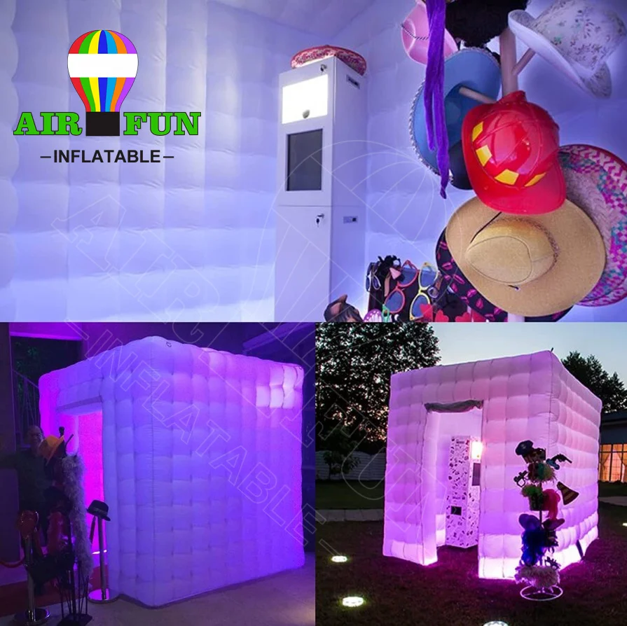 AIRFUN China Factory LED Inflatable Photo Booth Cube Tent Advertising Inflatables