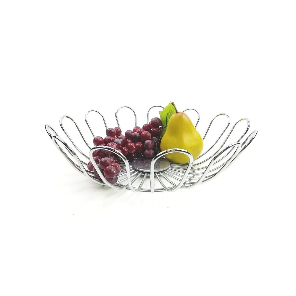
Metal stackable wire fruit storage baskets bowl 