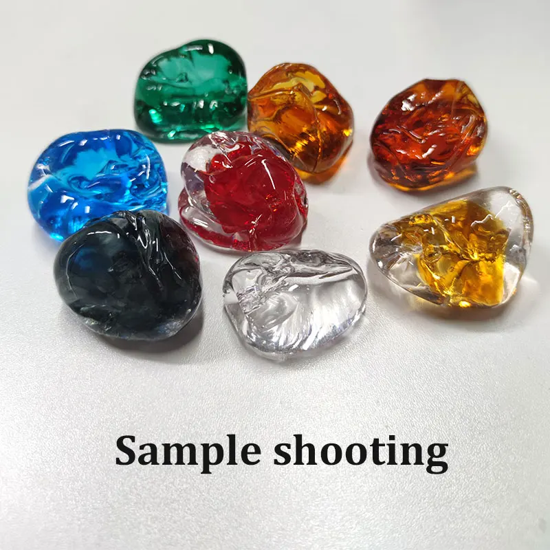 Hanging Colorful Stone Light Grand Show Room Hotel Lobby Large Glass Custom Chandelier Lamp