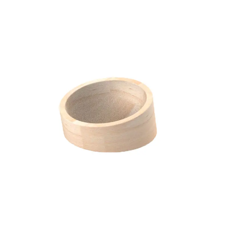 Minimalist design round wooden hamster food bowl hamster feeder