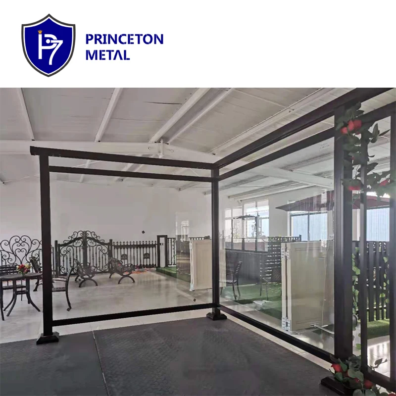 Factory supply DIY Decorative balustrade garden fencing aluminum post to post glass handrail for stair and deck