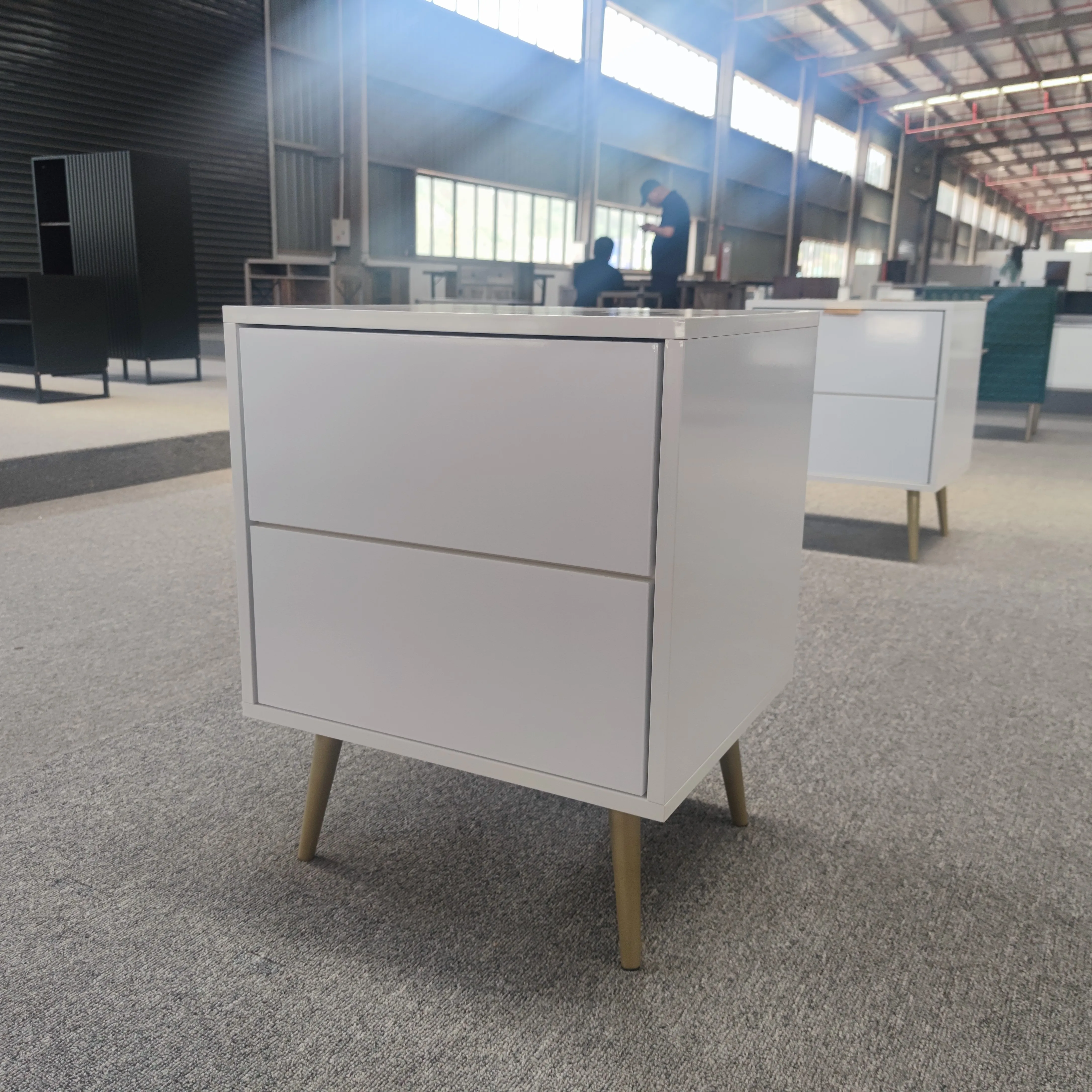AiLiKEA  modern Bedroom Nightstand Bedside Storage Table white Sofa Side Table With Drawer high quality