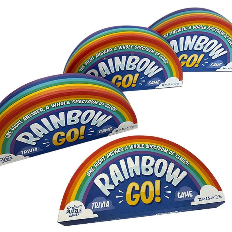 Custom Rainbow Shape Cardboard Paper Puzzle Packaging Color Box Gift box