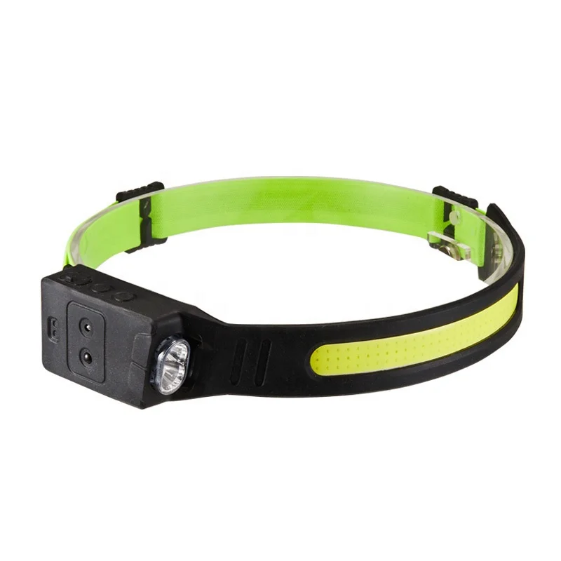 USB Charging Headlamps Lightweight Waterproof 350 lumen COB  LED  Rechargeable Head light with Motion Sensor