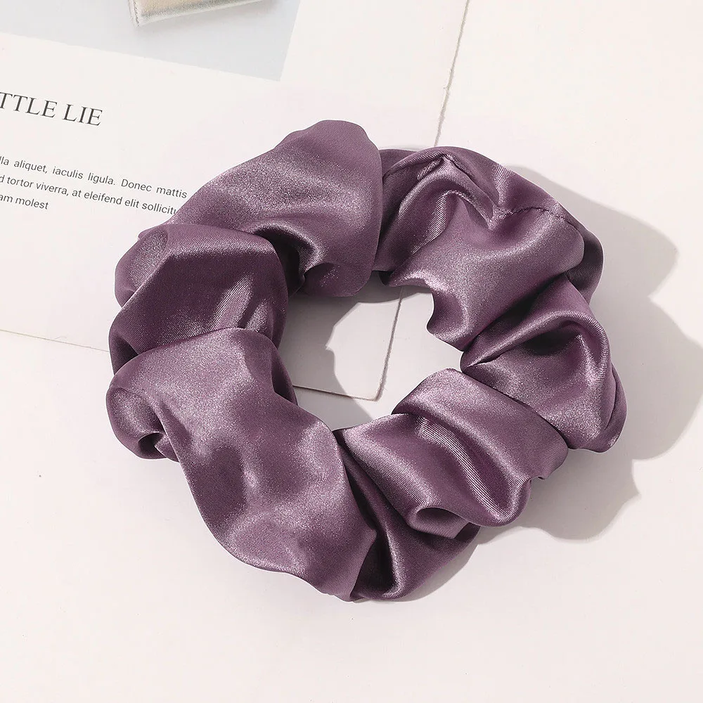 
Mgirlshe Ins Popular Satin Hair Scrunchies Satin Hairband Wholesale Pure Colors Elastic Fashion Ponytail Holder Scrunchy Girls 