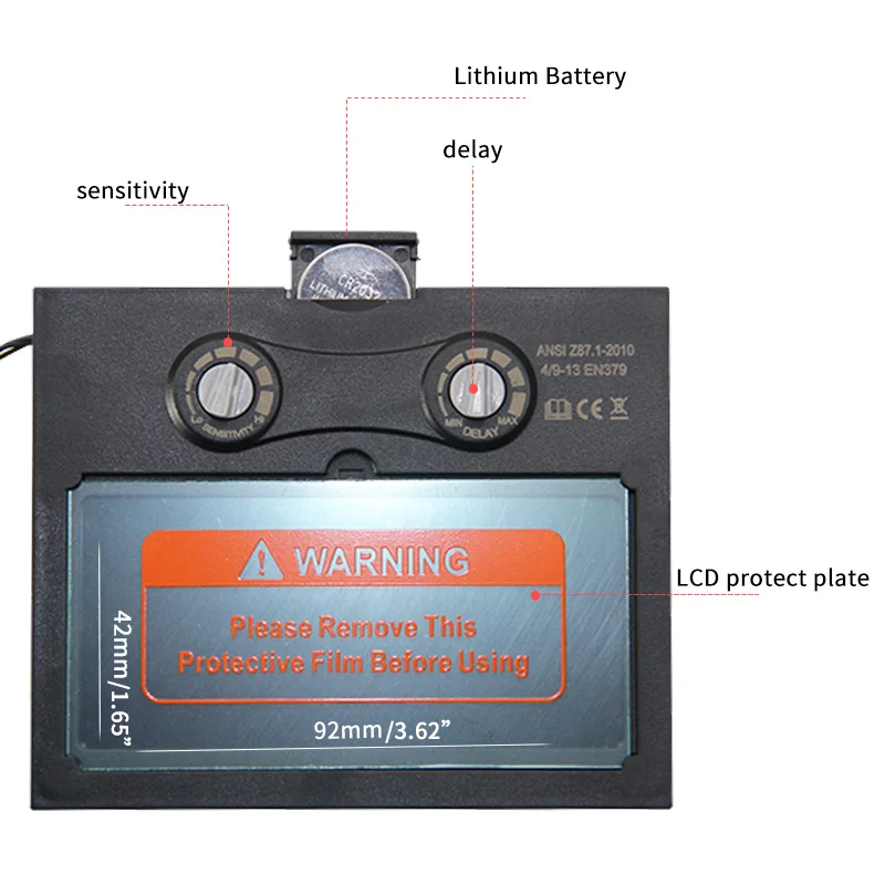 Battery Solar Auto Dimming TIG MIG MMA MAG KR KC Electric True Color Welding Mask Lightweight Automatic Dimming Welding Cap