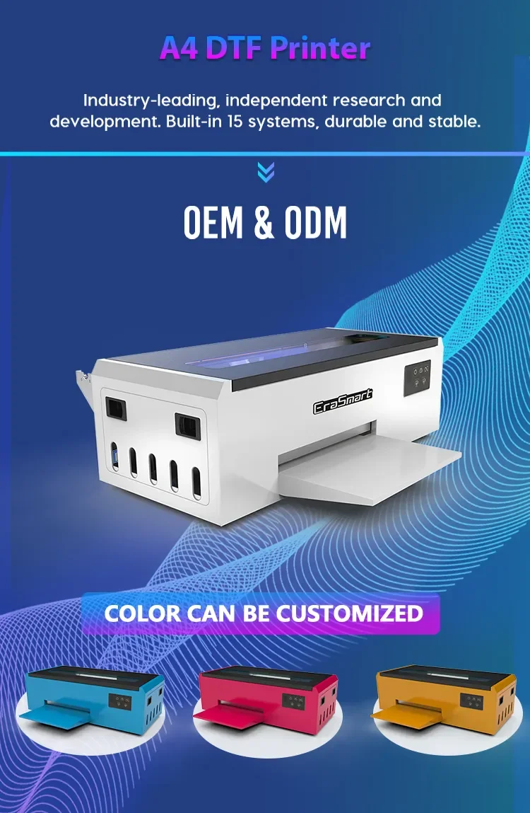 New Desktop A4 Textile Printer L805 DTF Flatbed Inkjet Machine for Tshirt & DIY Printing Film Transfer L800 DTF Printer