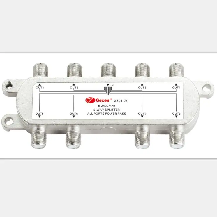 Gecen 5-2400Mhz 8 way satellite splitter model GS01-08