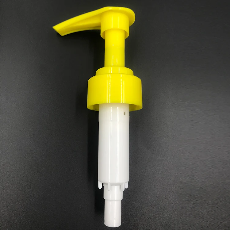 
Yellow smooth lotion dispenser pump stopper manufacturing hand lotion pump 