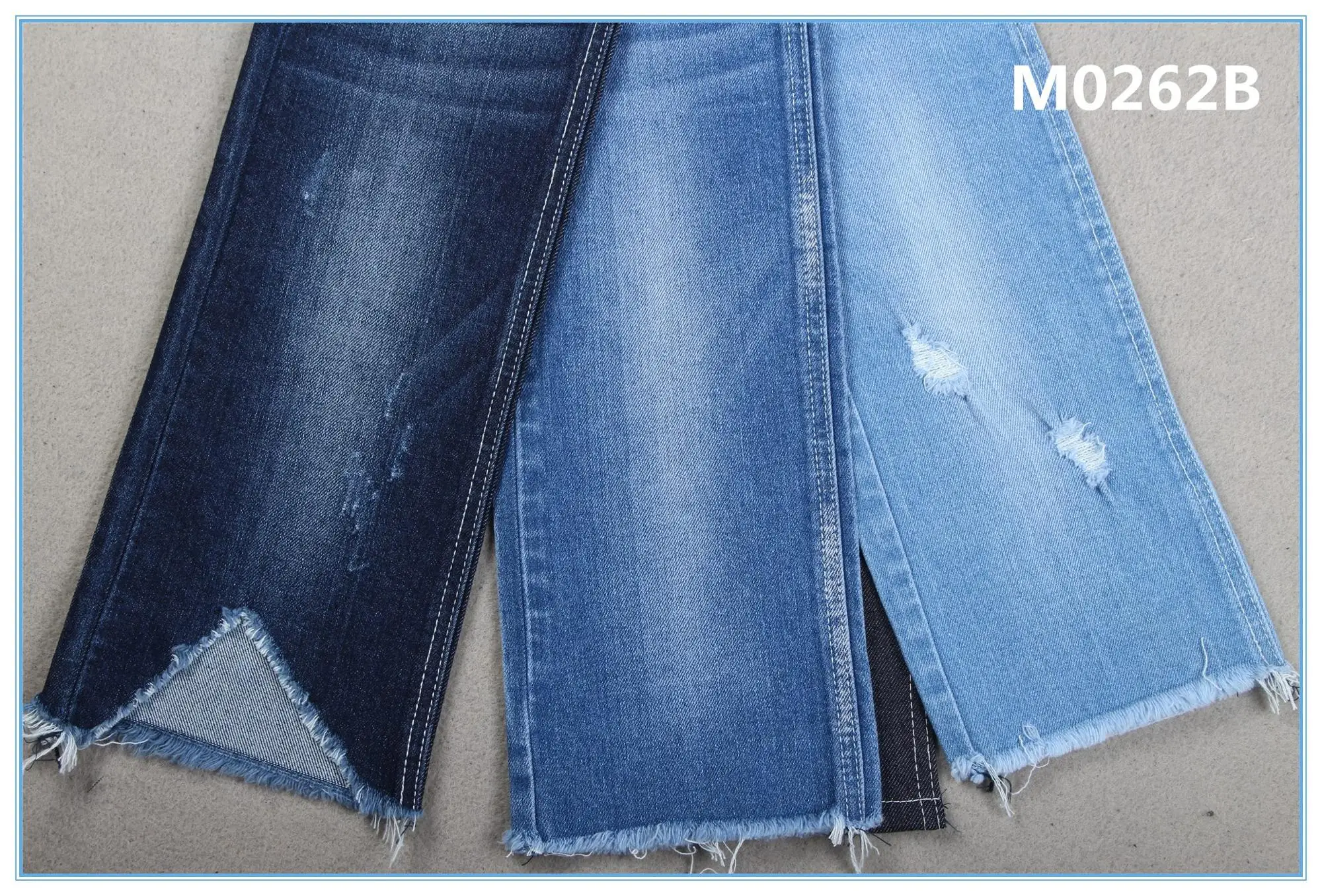 Sustainability recycled polyester plastic bottle repreve stretch denim fabric for jeans