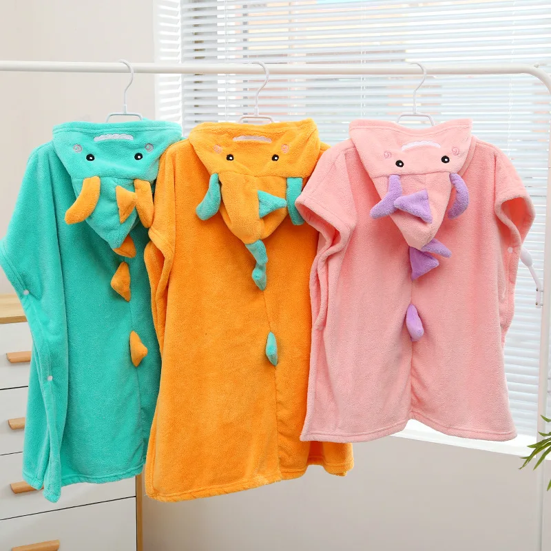 Wholesale Custom High Quality Children Satin Kids Silk Night Dress Pajamas poncho baby bath robe
