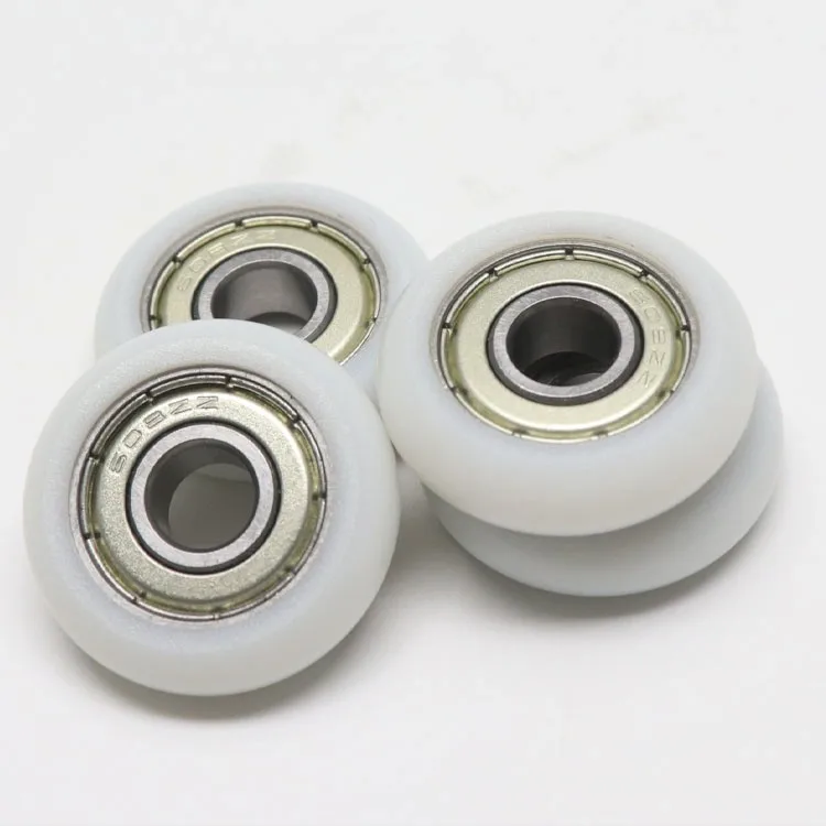 608 Rowing seat wheel 8x29.6x8.6mm nylon roller pulley coated 608zz bearing for rowing machine