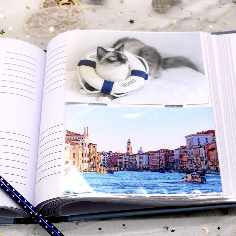 100 photos travelling record 4x6 inch hardcover book bound photo album with memo area