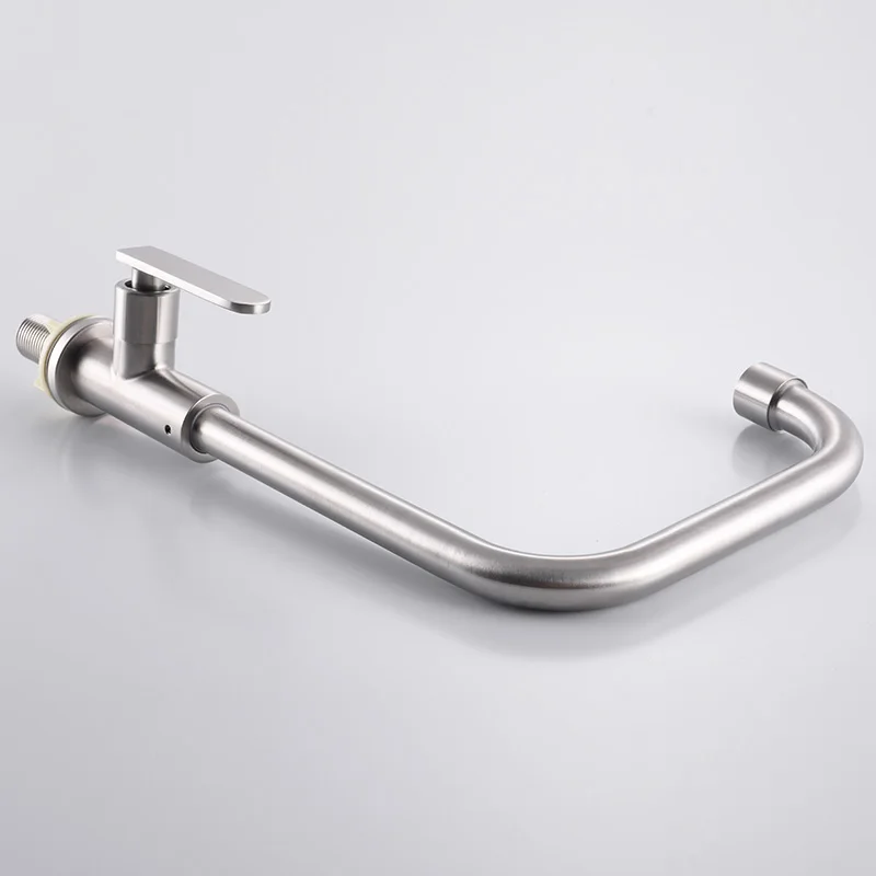 Factory supply Sus 304 Single Hole Water taps faucet Stainless Steel Kitchen faucets