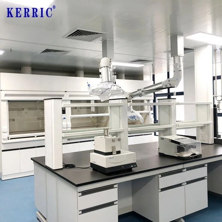 Chemistry steel work bench Phenolic Resin board laboratory furniture island work bench