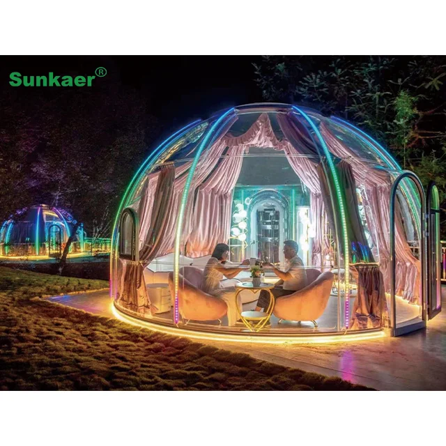 Sunkaer Newest Anti rust/uv/rain/snow Polycarbonate Clear Skylight Round Dome clear dome room bubble house
