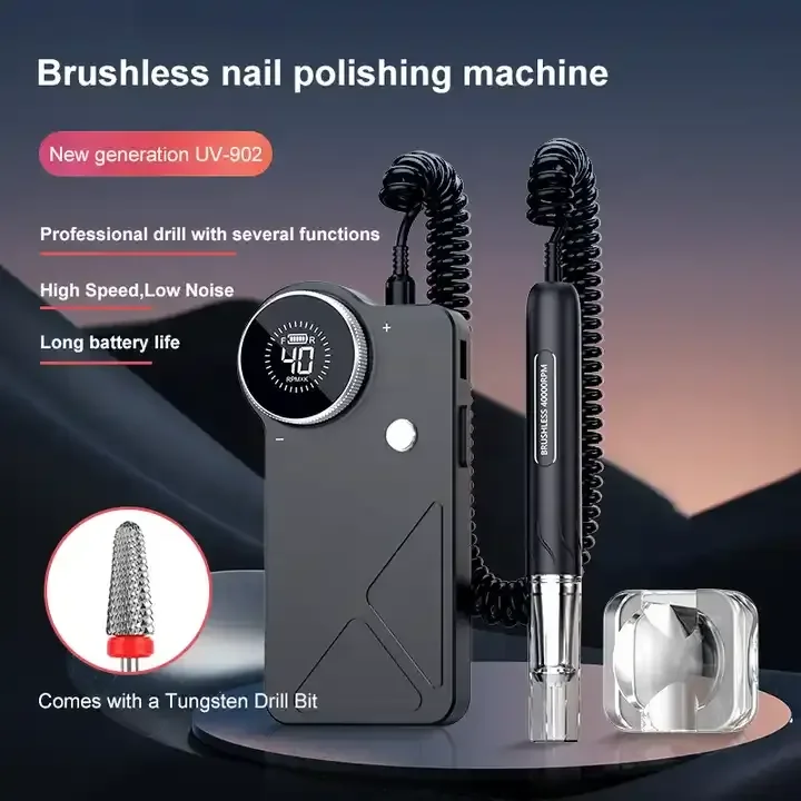 Wholesale Brushless Motor Professional Nail Drill Machine 40000 RPM Rechargeable Nail File with 6 Nail Drill Bits