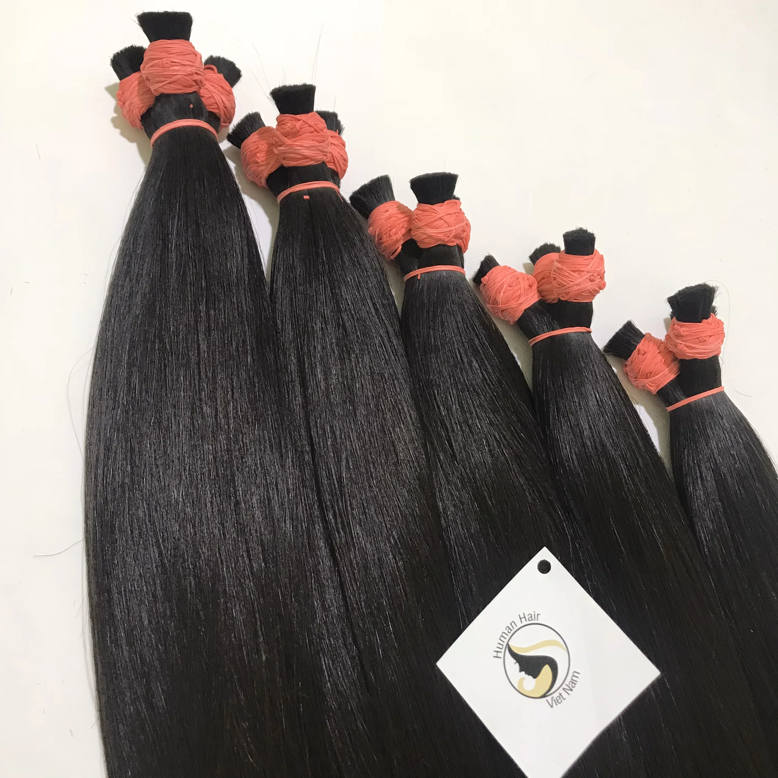 Hair Supplier Raw straight human hair bulk, 100% virgin raw southeast asian virgin hair bulk extensions wholesale