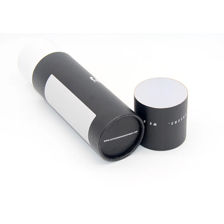 Ready ship hair beard essential oil serum glass dropper bottle recyclable matte black kraft paper tube cardboard cylinder box
