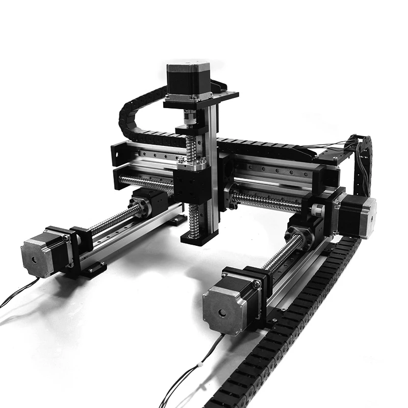 Линейный сценический Высокоточный моторизованный перекрестный слайдер линейный рельсовый шариковый винтовой Модуль стол с несколькими осями