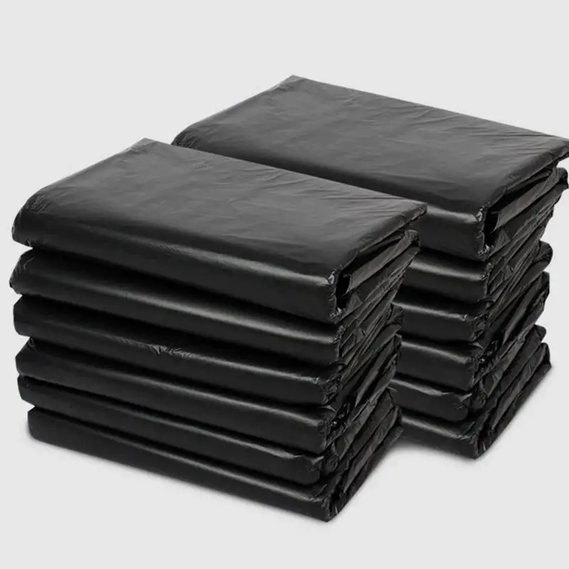 Large heavy duty black garbage bag Plastic trash liner Professional garbage bag Household kitchen garbage bag