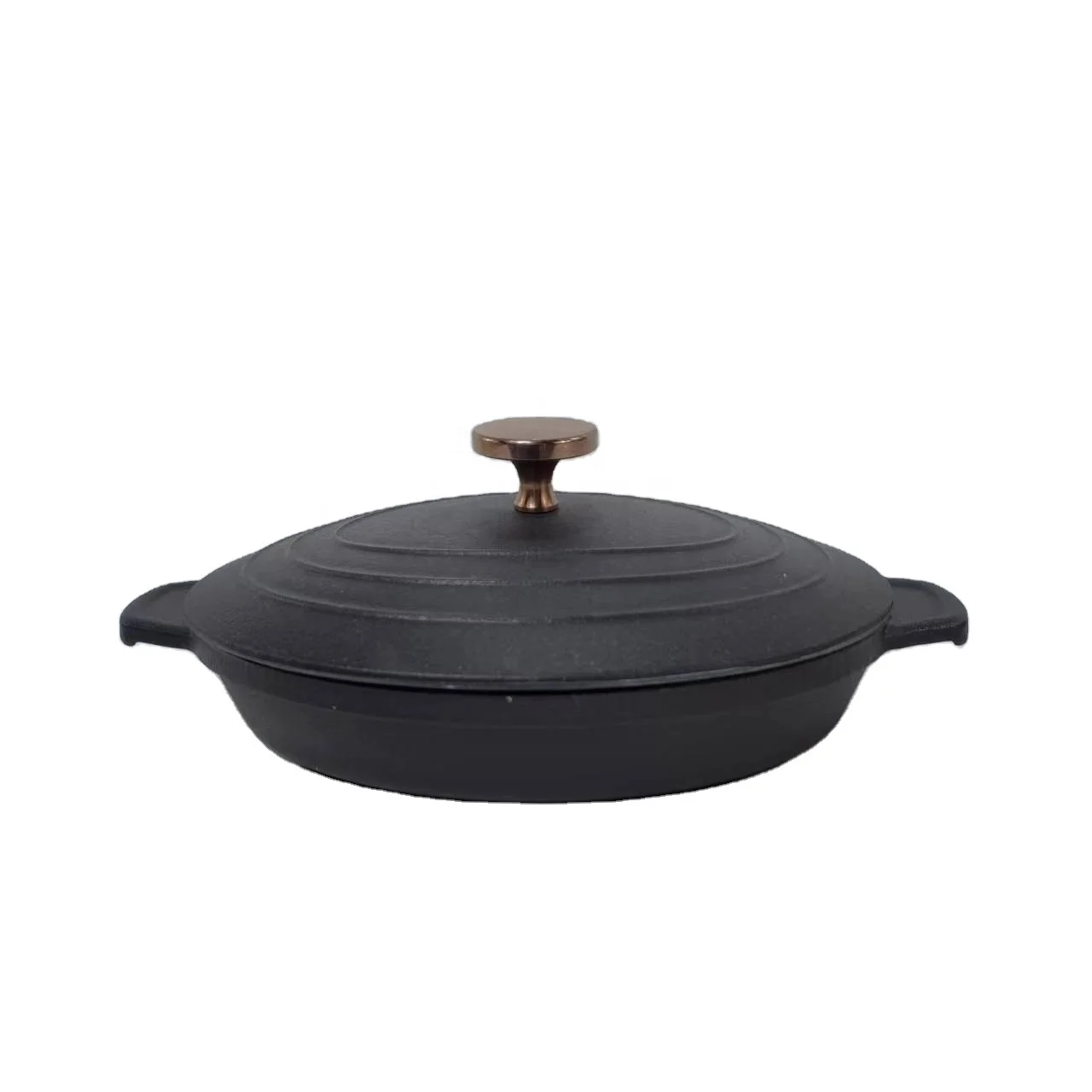 cast iron oval seafood dish