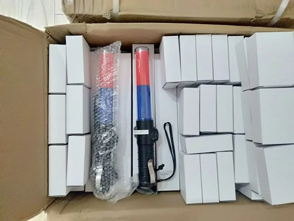 length 30cm multicolor road safety traffic control baston signal light baton